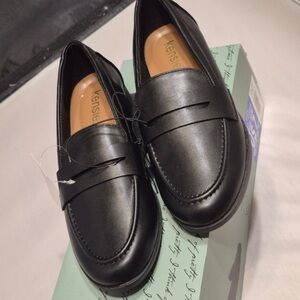 Kensie Black faux Leather Slip-On Penny Loafers